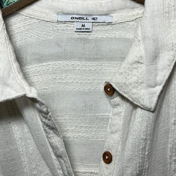 O’Neill Aria long sleeve button down cotton shirt top - Picture 3 of 8
